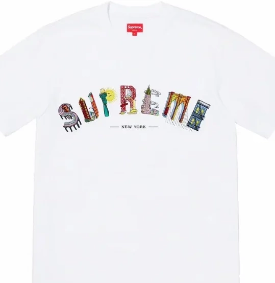 Rainbow sleeved Embroidery Arc City and City M T-shirt White Logo S L Short Black Arc Tee XL 19SS 0613